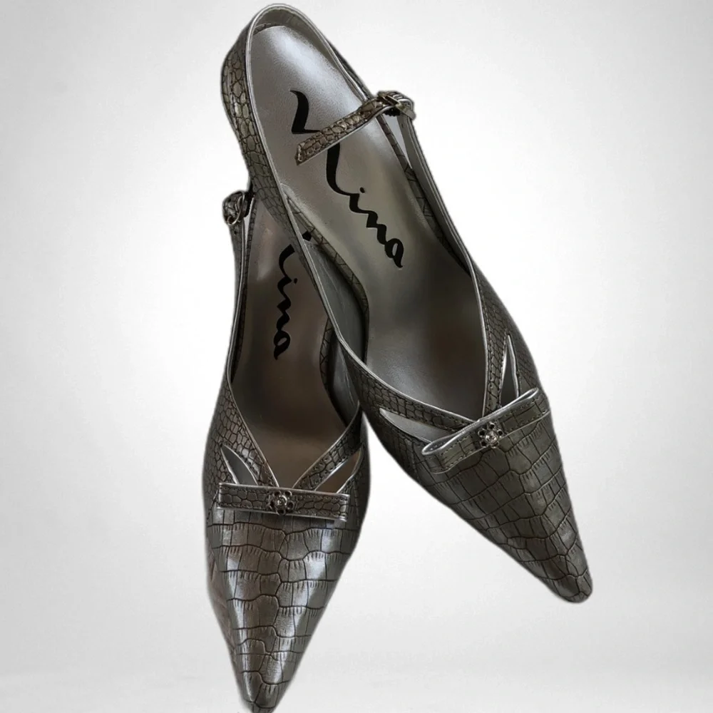 Nina Silver Pumps